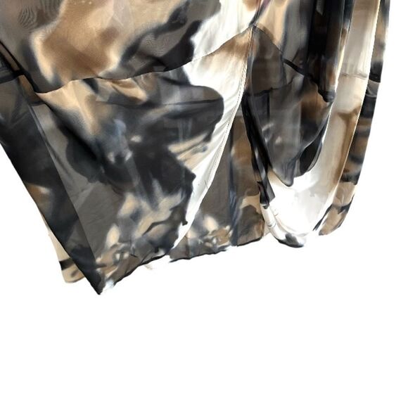 LAUREN VIDAL | Sheer Maxi Boho Black/Cream/Tan Dress (L) - Picture 3 of 5